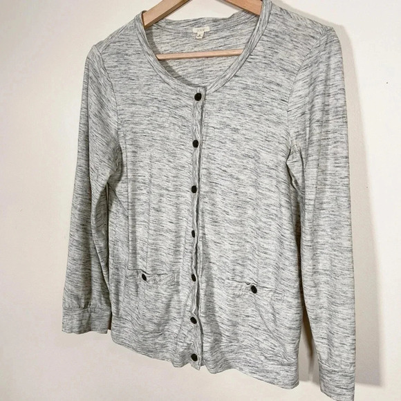 J.Crew Button Grey Cardigan - Picture 2 of 12